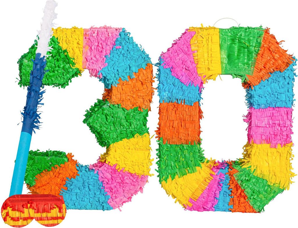 Fax Potato Pinata-Set zum 30. Geburtstag mit Stock und Produktbild 
