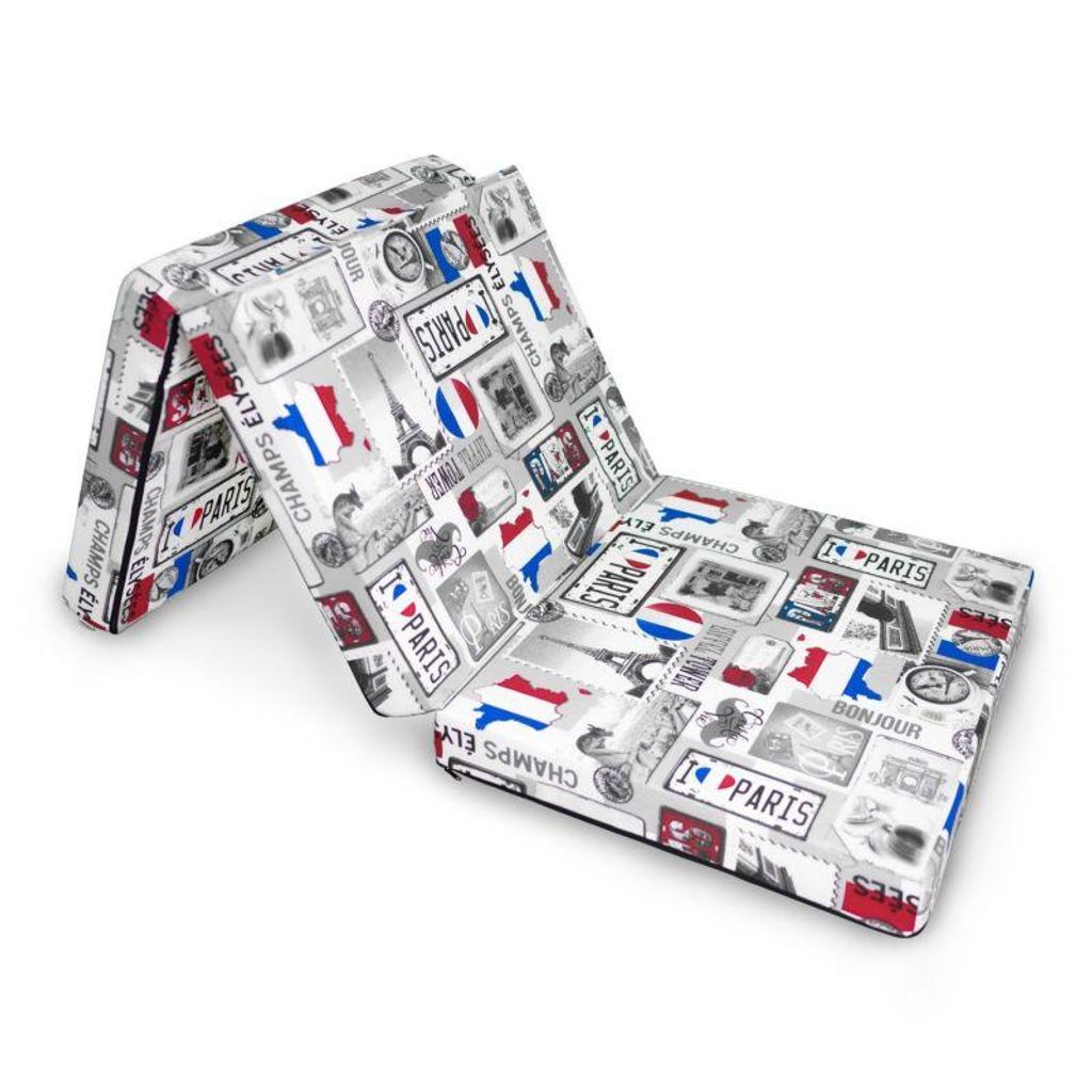 Materasso pieghevole 195x65x10 cm - 082PARIS, 3 sezioni, Immagine del prodotto 