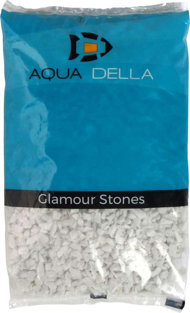 Aqua Della Aquarienkies Carrara weiß 2 kg, Maße: 6 - 9 mm