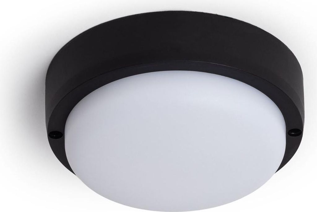 LED-Deckenleuchte 15W Rund für Aussen Ø140 mm IP65 Schwarz 4000K Neutralweiß