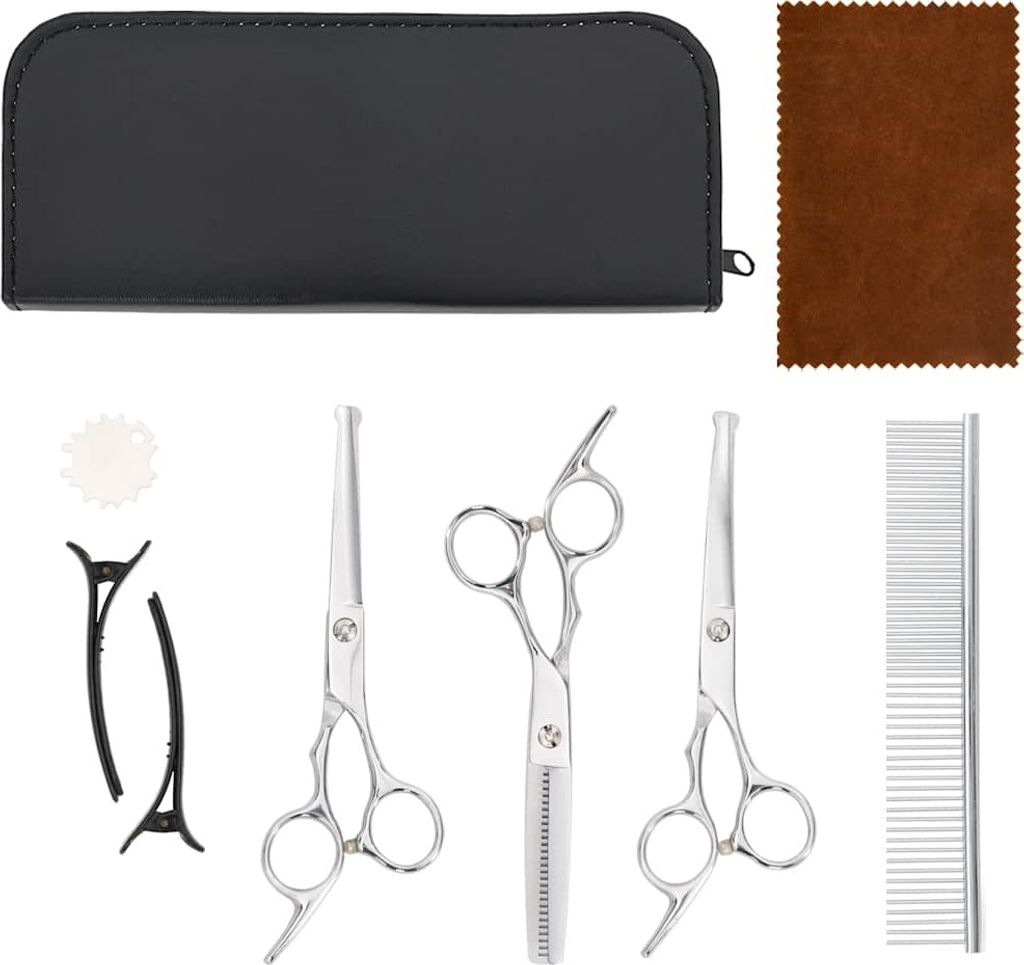 7-tlg. Hundescheren-Set Edelstahl