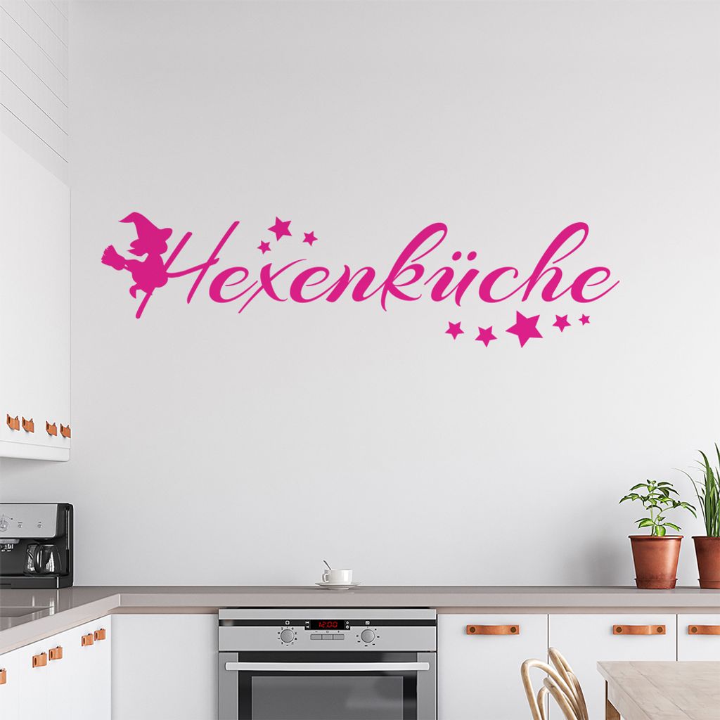 Hexenküche Wandtattoo in 6 Größen - Wandaufkleber Wall Sticker - Dekoration, Küche, Wohnzimmer, Schlafzimmer, Badezimmer