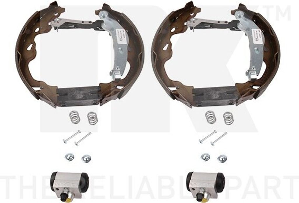 NK Bremsensatz Trommelbremse vormontiert Hinten Rechts Links für SUZUKI Splash