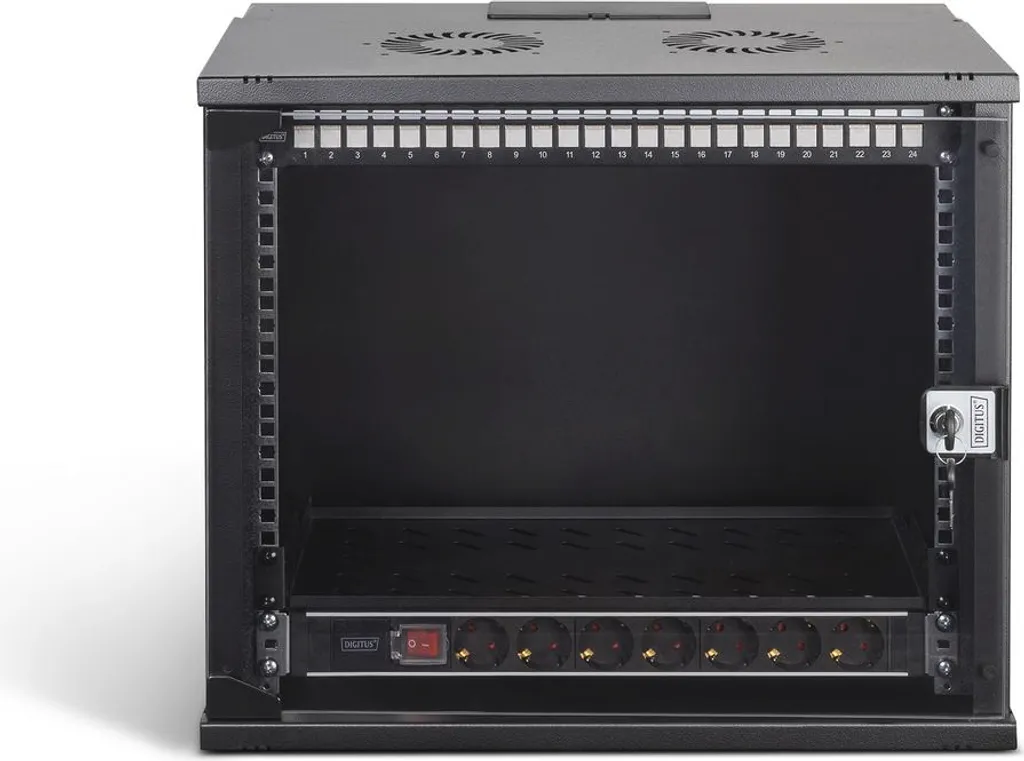 Coffret Informatique 9U Compact DIGITUS en Acier avec Porte en Verre Securit - 2