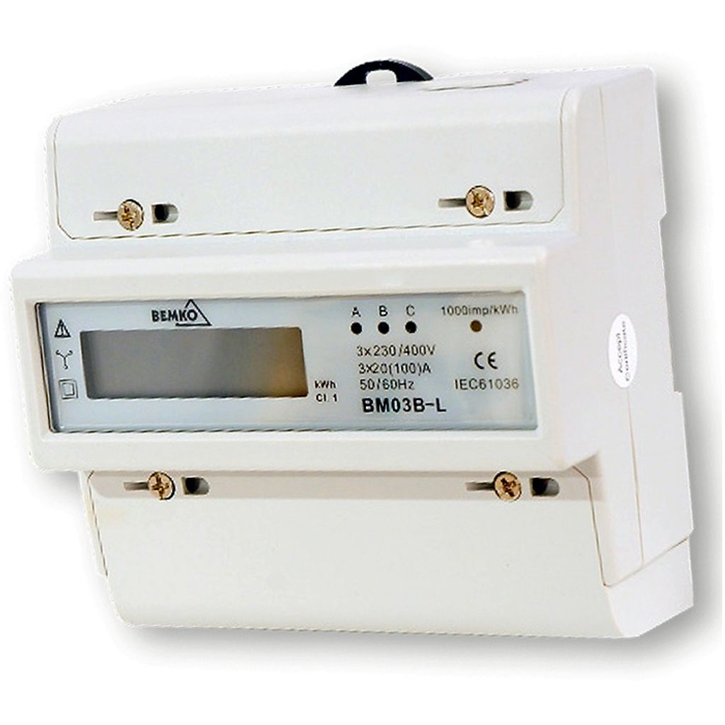 Unterstromzähler Hutschiene 3x100A digital 3-Phasen BM03B-L