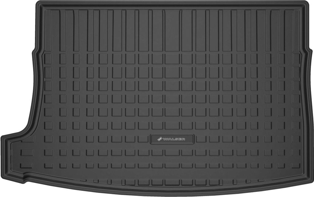 WALSER Premium Kofferraumwanne für VW eGolf VII 08/2012-10/2021, 100% passgenaue Kofferraum Schutzmatte - EU, robuste Antirutschmatte Auto