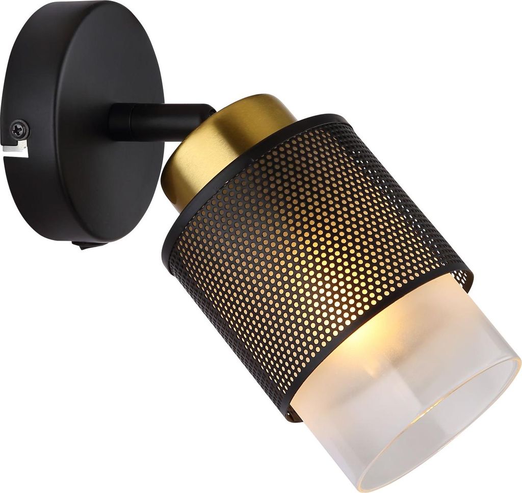 Globo Olga E27 Strahler 40W Schwarz Matt, Metall Ø8cm 15709-1