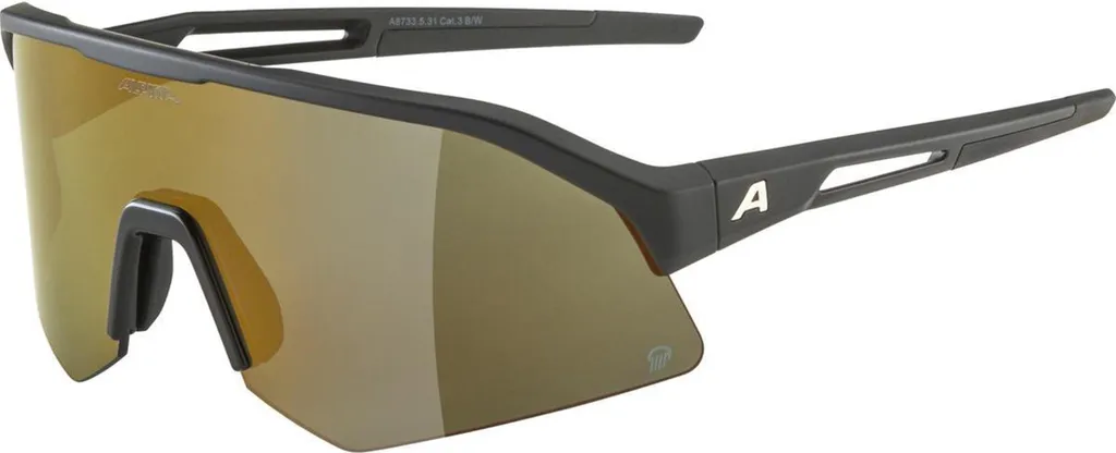 Lunettes de Vélo Alpina Sonic HR Q Noir Mat pour Cyclisme et Running VTT