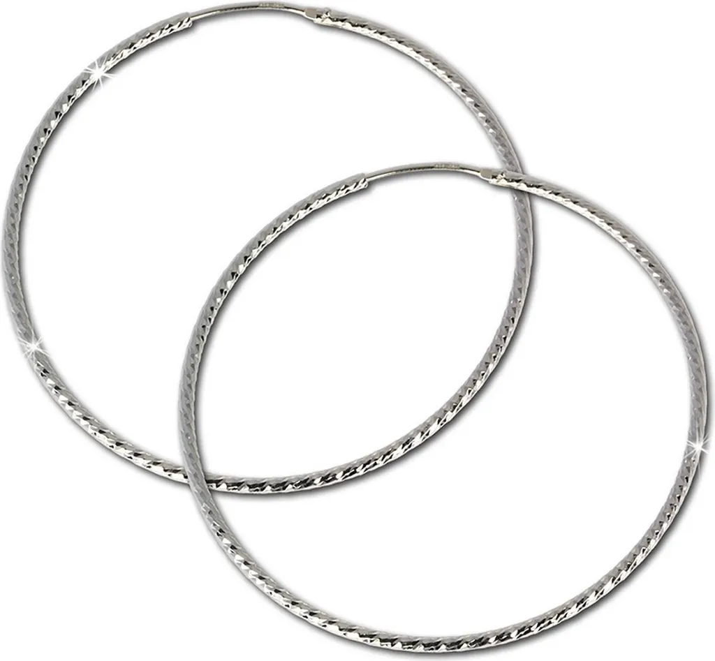 SilberDream Créoles 60mm en Argent Sterling 925 pour Femme D2SDO075