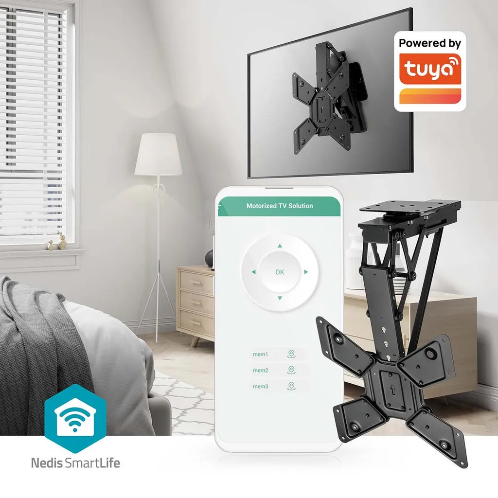 Support de Plafond Motorisé pour Téléviseur 23-65" avec Télécommande RF - 3