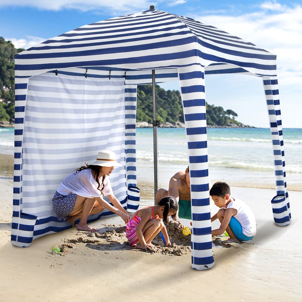 Prenosný plážový stan Cabana 183x183 cm, skladací plážový Obrázok produktu 