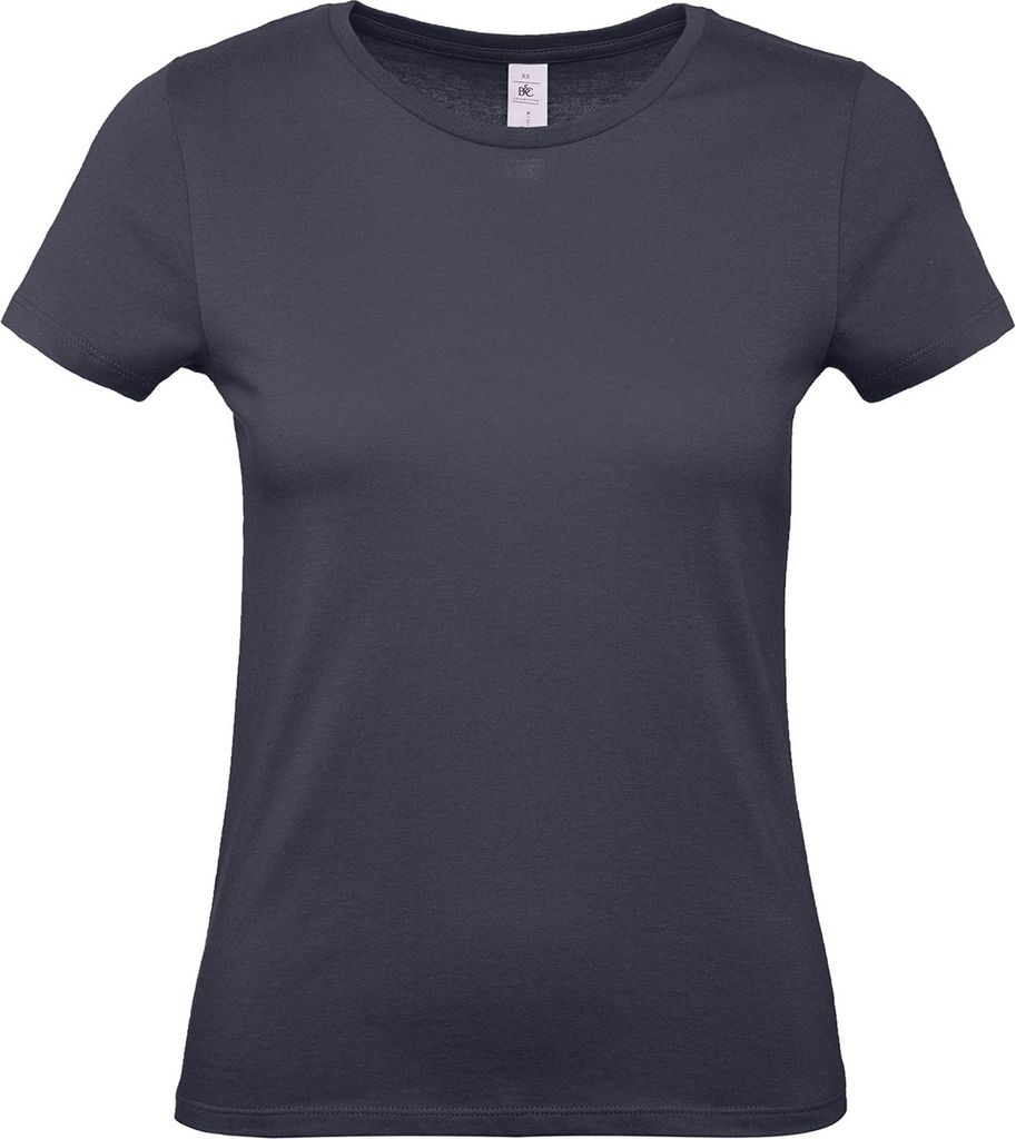 B&C Damen T-Shirt #E150 RW6634 (L) (Helles Marineblau)