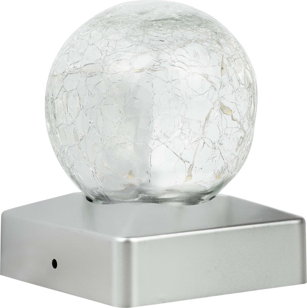 LED Solar Zaunbeleuchtung mit crackle - Glas Produktbild 