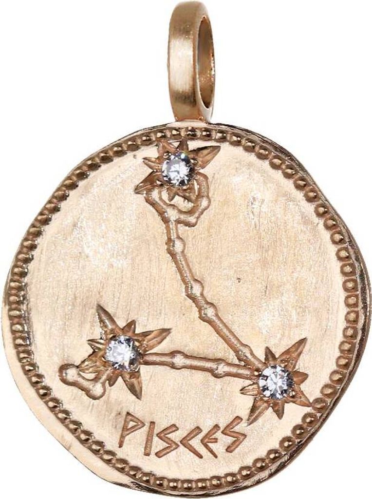 Fische Sternzeichen Vergoldet mit 18k Gold 16mm Produktbild 