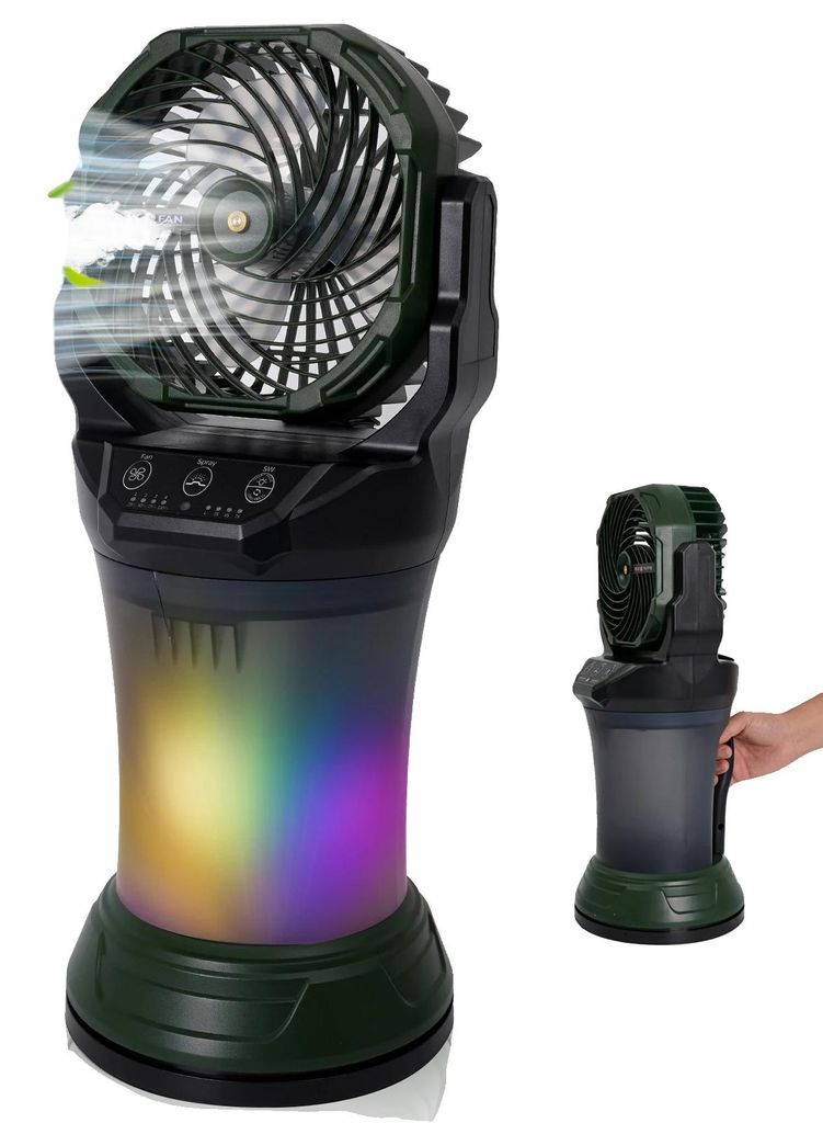 Ventilatore nebulizzatore da esterno, serbatoio da 2000 ml, Immagine del prodotto 