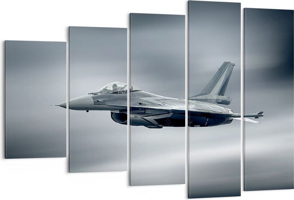 Bild auf Leinwand - Leinwandbild - Flugzeug Himmel Flug - 150x100cm - Wand Bild - Wanddeko - Leinwanddruck - Bilder - Kunstdruck - Wanddekoration -...