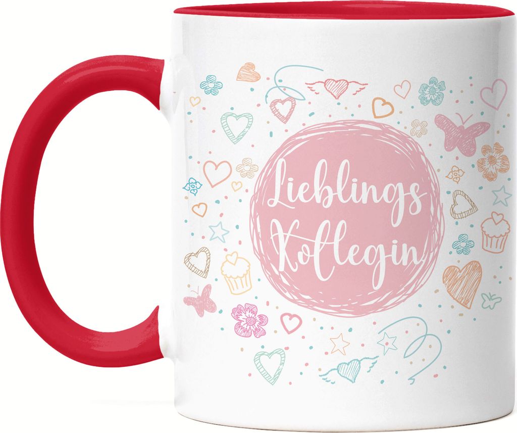 Lieblingskollegin Tasse Rot Dankeschön Geschenk Danke Sagen Für Alles Beste Kollegin
