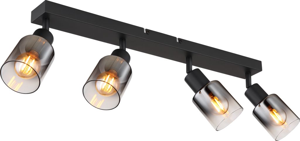 Globo Lighting|Strahler Metall schwarz matt, 4x E14