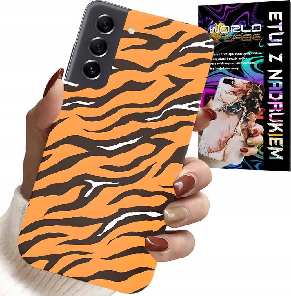 Custodia Per Samsung Galaxy S22 Plus - Cover Posteriore A Strisce Di Tigre + Vetro
