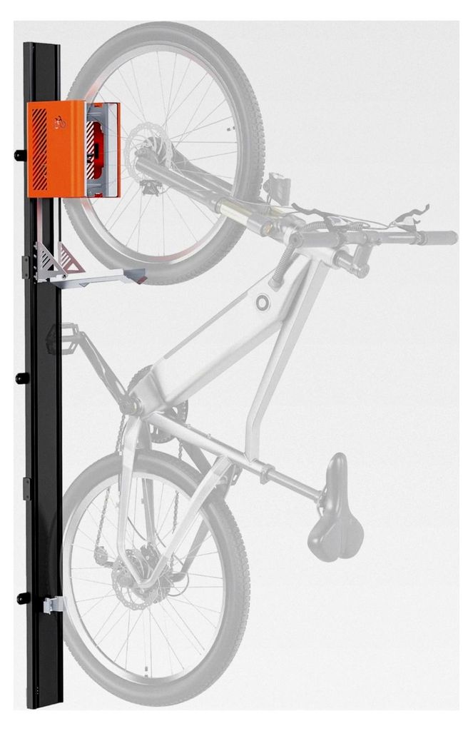 Automatischer Fahrradlift – Vertikaler Träger für schwere Fahrräder (bis 32 kg) – Einfache Montage, platzsparende Wandhalterung für Garage,...