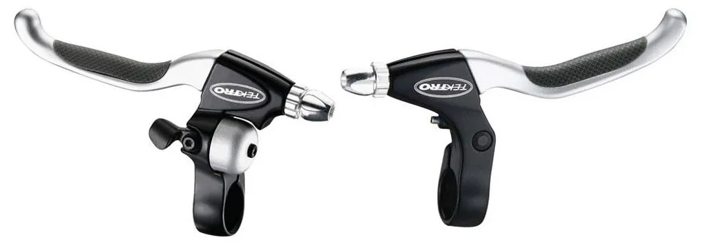 Tektro CL530TS CL533RT Set de Leviers de Frein 4 Doigts Noir Satiné