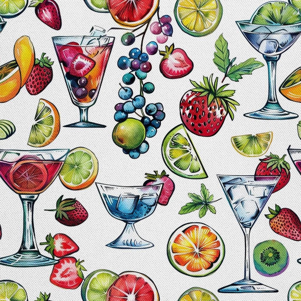 OUTDOOR DEKOSTOFFE OXFORD - Motiv Cocktail | DX8588