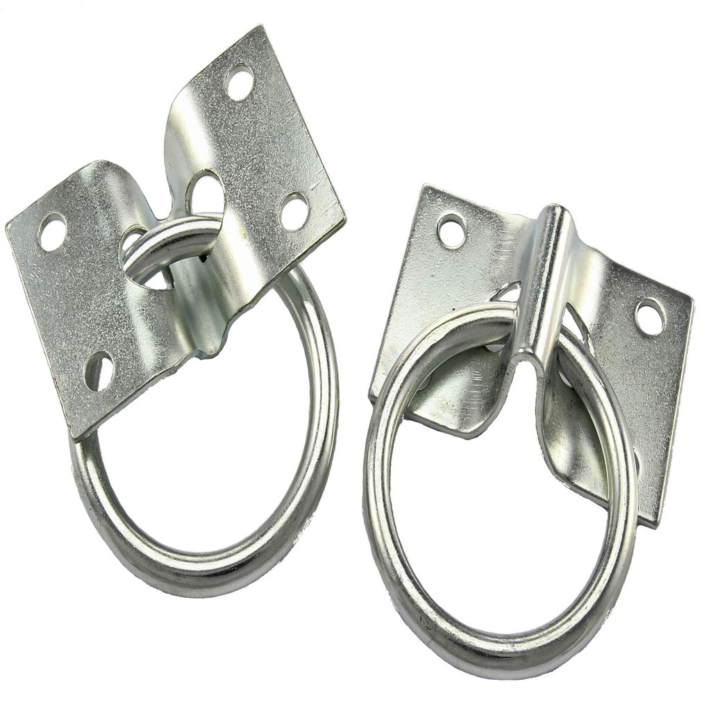 2er Pack Anbindering mit Platte Verzinkt 50 x 45 x 7 mm