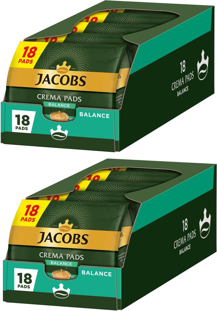 JACOBS Pads Crema Balance 180 Getränke - 10x18 Kaffeepads Produktbild 