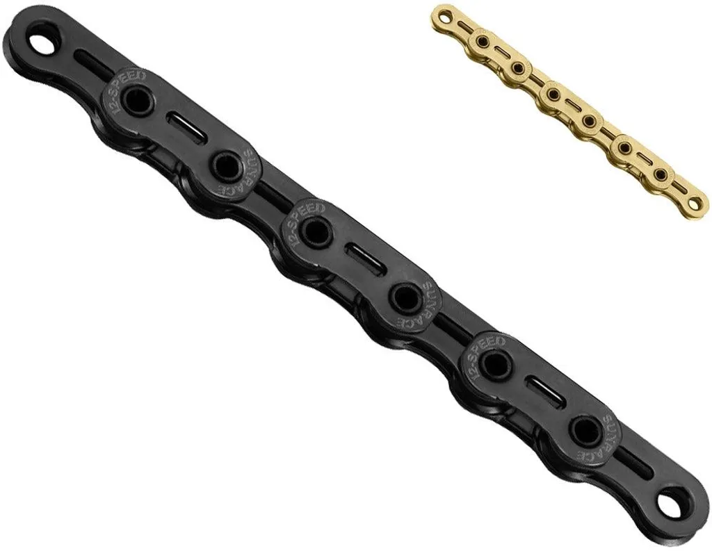 Chaîne Sunrace CN12Z Or 126 Maillons Flattop pour Cyclisme Performance