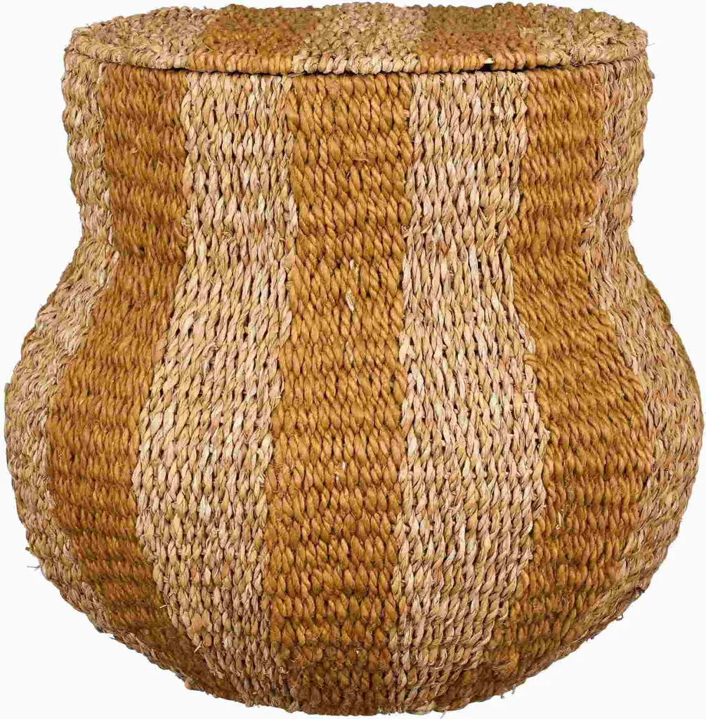Cachez le désordre avec le grand Panier Tacoma Jaune en Jute 50cm et Couvercle