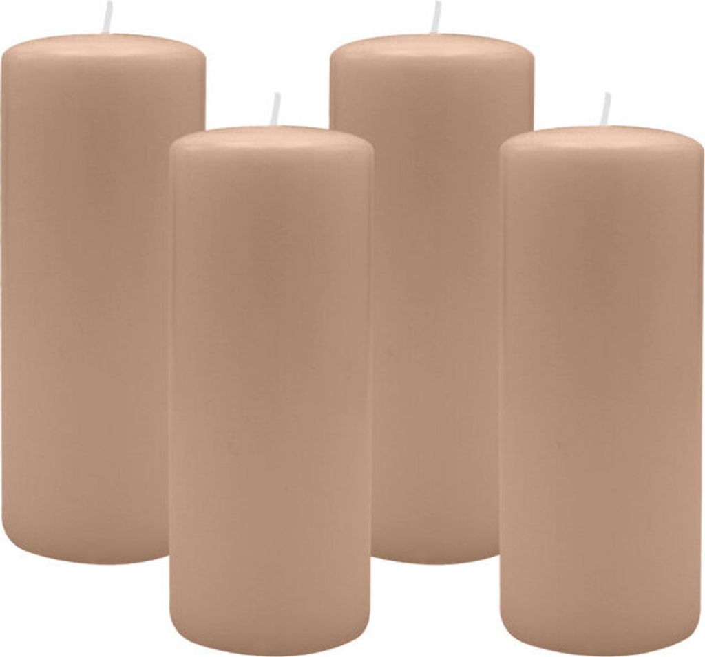 4er Set Adventskranzkerzen Portobello Nougat Ø 80 x 200 mm