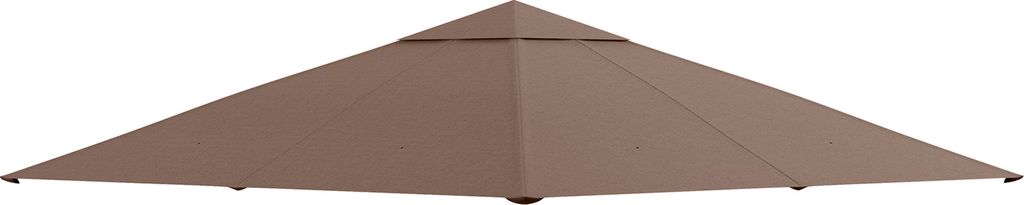 Ersatzdach Pavillon 2,93x2,93m Pavillonabdeckung Sonnenschutz aus Polyester in Kaffee, ideal für Garten & Terrasse, 293 cm, 100% Polyester