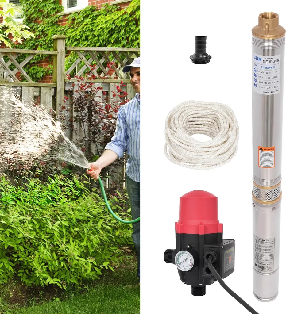 Pompe de puits profond en acier inoxydable et cuivre 2850 tr/min - 3