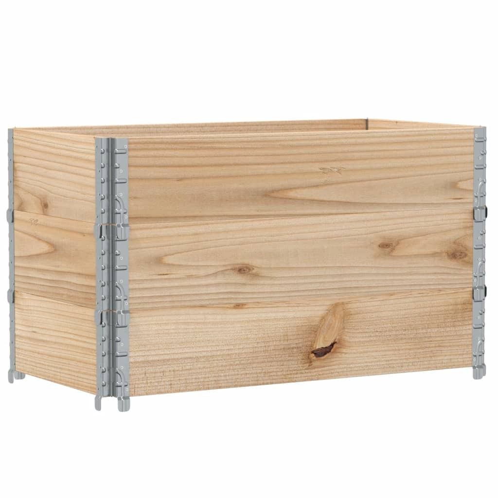 vidaXL Paletten-Aufsatzrahmen 3 Stk. 100x50 cm Massivholz Kiefer