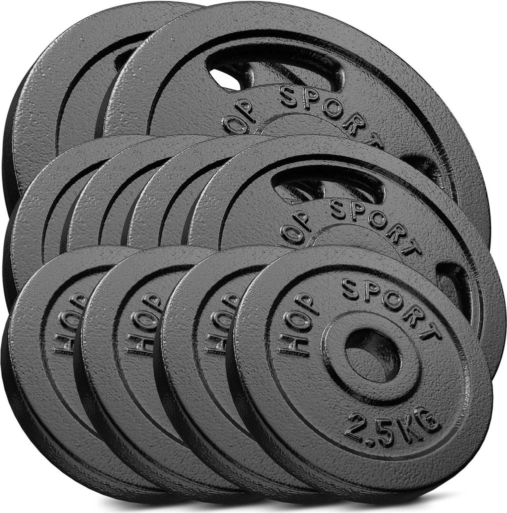 Hop-sport Sada liatinových kotúčov 50kg (2x10 4x5 4x2,5) Obrázok produktu 