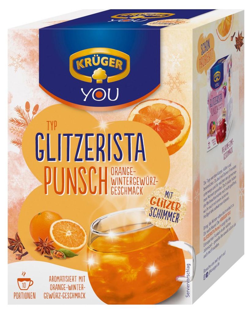 Krüger You Typ Glitzerista Punsch Orange-Wintergewürz 10er Produktbild 