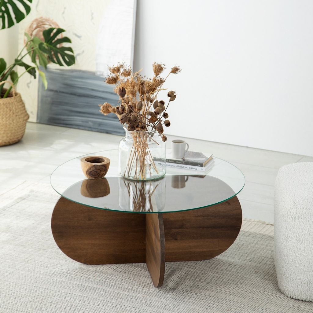 Skye Decor, Bubble Wood - Walnut, Couchtisch, 100 % Produktbild 