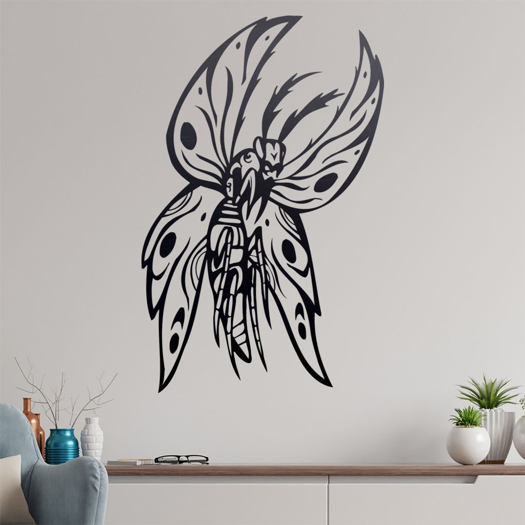 Killer Motte Wandtattoo in 6 Größen - Wandaufkleber Wall Sticker - Dekoration, Küche, Wohnzimmer, Schlafzimmer, Badezimmer