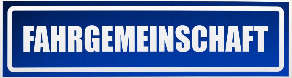 Kiwistar Fahrgemeinschaft invertiert Magnetschild Schild magnetisch - 45cm Blau - reflektierend - Magnetfolie für Auto PKW Kfz