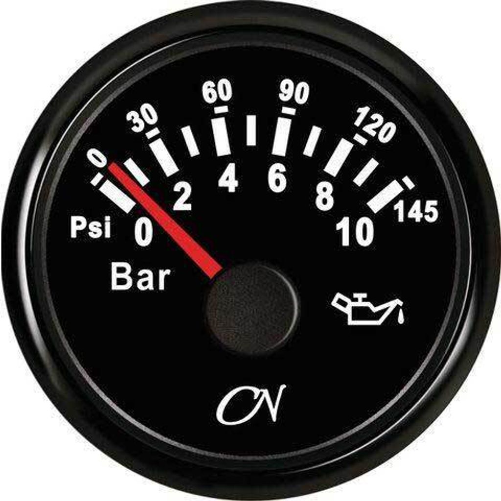 CN-Instrument Öldruckanzeige bis 10bar schw./schw.
