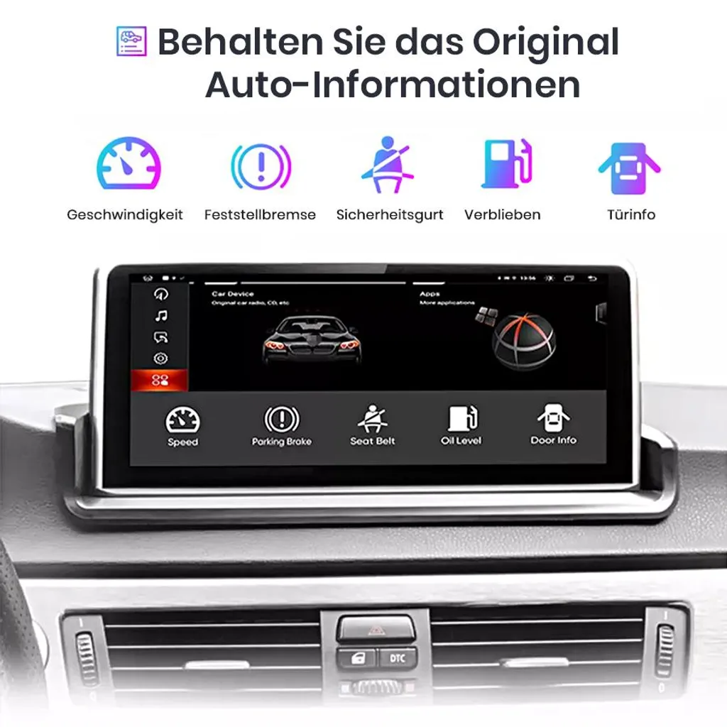 Système de Navigation Android BMW Série 3 E90 E91 E92 10,25 Pouces Junsun - 5