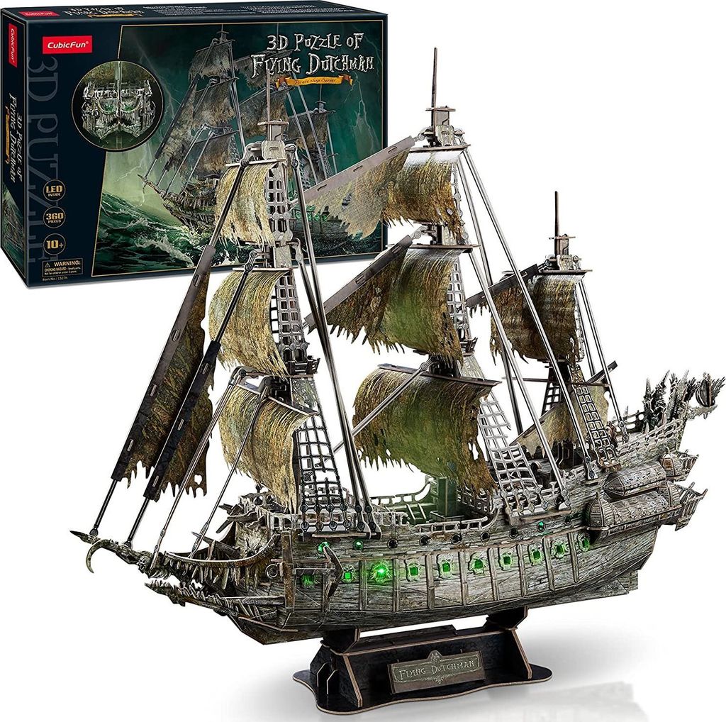 Puzzle 3D 360 elementów. Latający Holender (wersja LED) Produktbild 