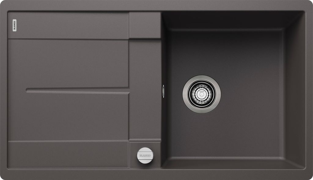 BLANCO METRA 5 S-F flächenbündige Spüle / SILGRANIT / Felsgrau / reversibel / Excenter - inkl.