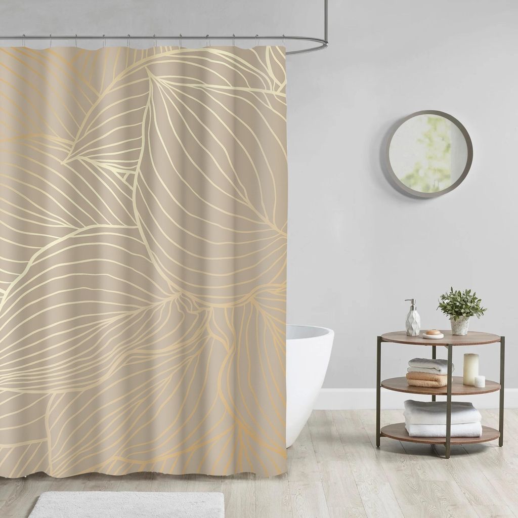 SANILO® Douchegordijn, hosta-design, 180 x 200 cm Productafbeelding 
