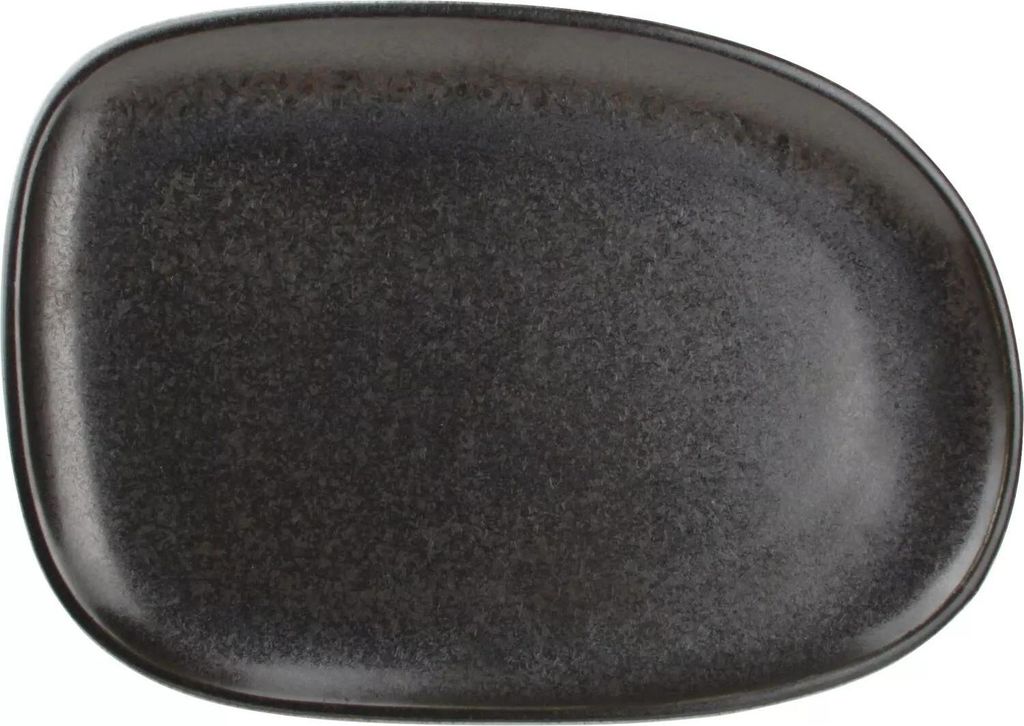 Ceres Teller flach, Länge: 330 mm, Breite: 230 mm, schwarz reaktiv