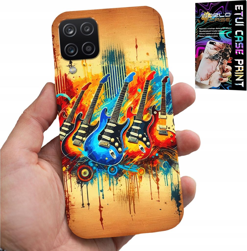 Etui Für Samsung A12 / M12 - E-Gitarre, Rock And Roll, Metal