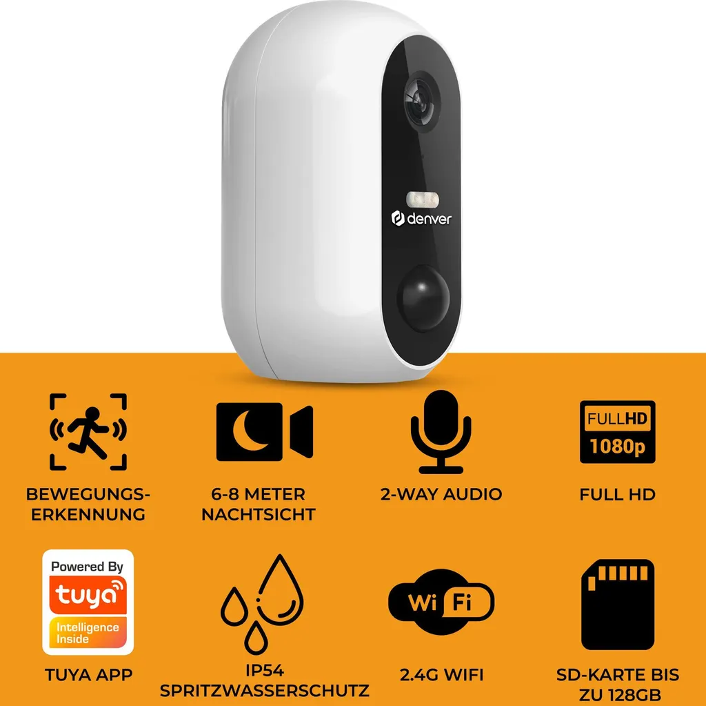 Caméra de vidéosurveillance Denver Electronics rotative avec détection - 10