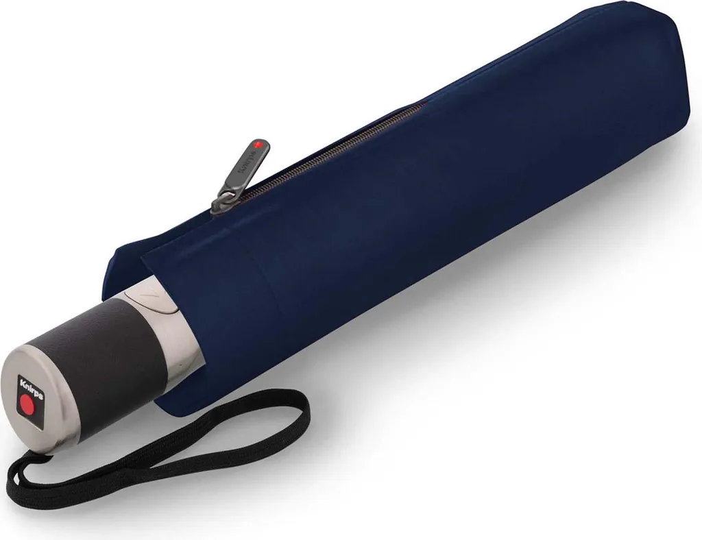 Knirps C.241 Chrome Matt Duomatic Navy : Parapluie de Poche Robuste