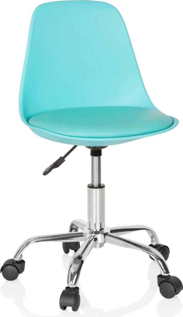 hjh OFFICE Kinderdrehstuhl FANCY II Schreibtischstuhl für Kinder höhenverstellbar ohne Armlehnen Kunstleder