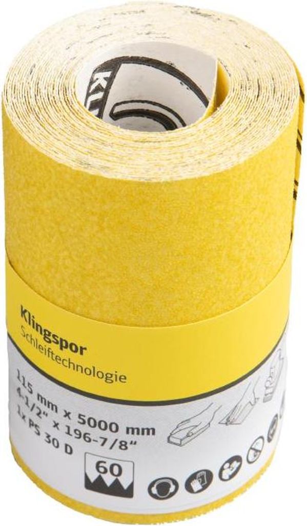 Klingspor PS 30 D Schleifrolle, 115 x 5000 mm, Korn 60 Schleifpapier 280588